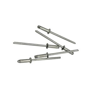 8mm Hole Size 17mm Flange 13.5mm Stem Black Nylon Push In Blind Rivets