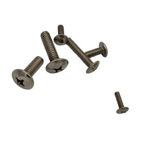 Extra-Wide Truss Head Phillips Screws Passivated, 1/4"-20 Thread Size, 4-1/2" Long