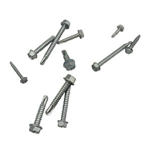 1/4"-14x2-1/2" INDENT HWH UNSLOT,#3 POINT BSD PROFERRED SELF DRILLING SCREWS, ZINC CR+3 - Image 1