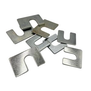 1/8" Thick 1/2" Slot 1 1/8" x 1 1/8" Zinc Plated Steel Body Shims